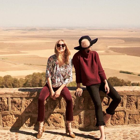 Anthropologie Maeve Umi Velvet Wrap Kimono Top Medium - Picture 1 of 10